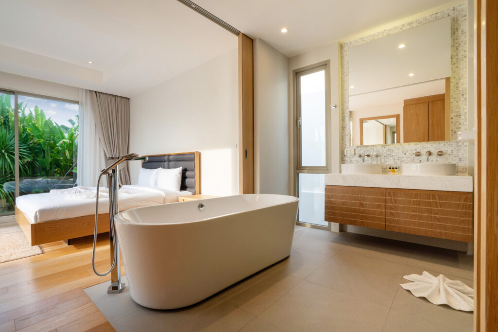 Discover the top bathroom trends for 2025, from floating vanities to bold colors and sustainable materials. Your remodel starts here!