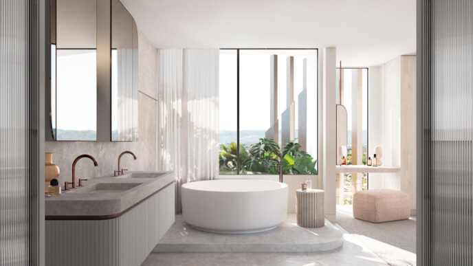 Discover the top bathroom trends for 2025, from floating vanities to bold colors and sustainable materials. Your remodel starts here!
