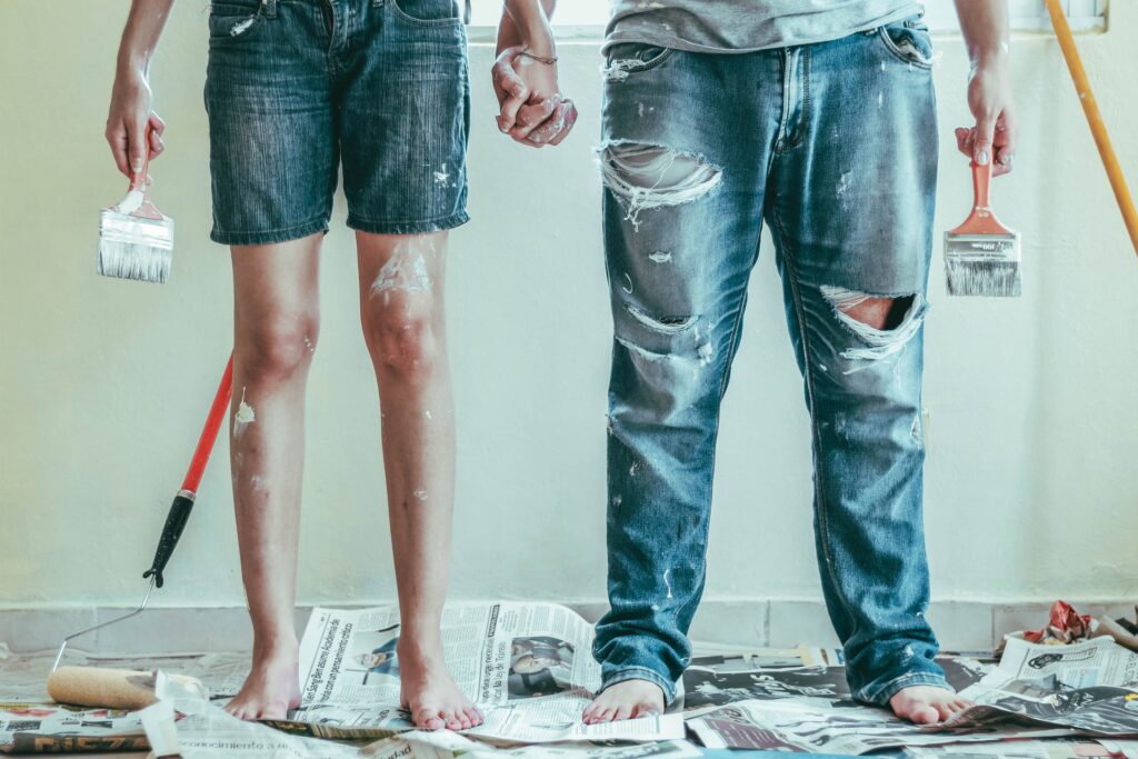 preparing bathroom walls