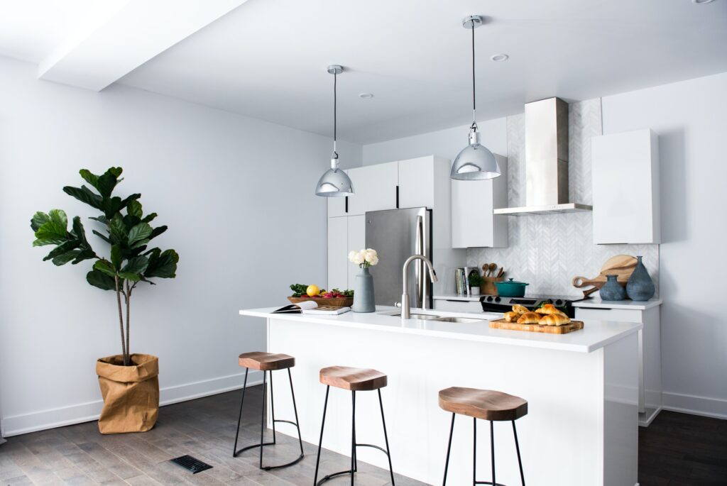 plants in kitchen design