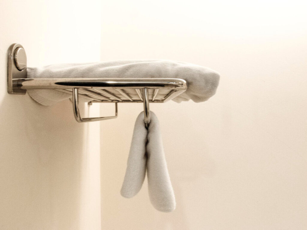 metal towel rack